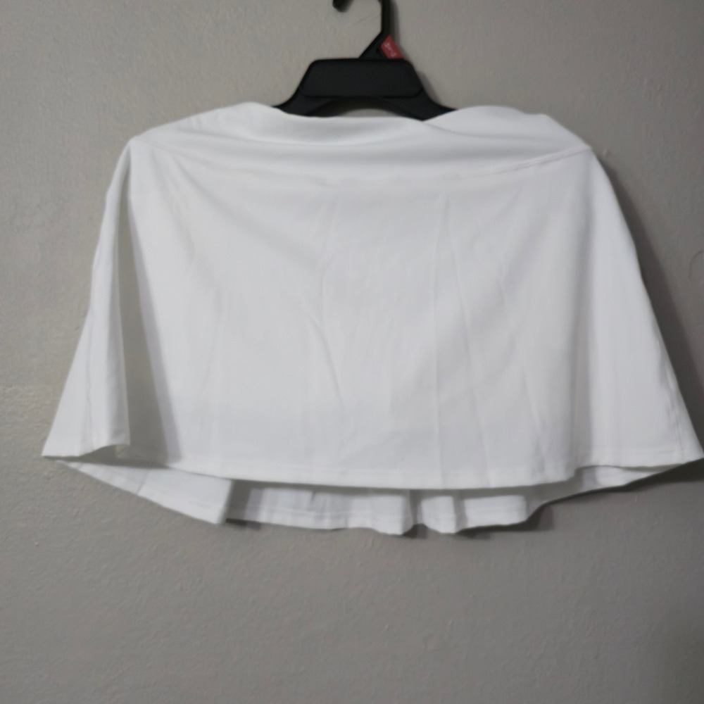 CALIA Womens Court High-Rise Skort Pure White Pleated Tennis Golf Skirt WAX31 M